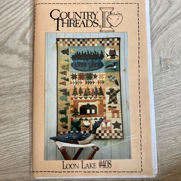 Quilt Pattern - Country Threads “Loon Lake”  Quilted Wall Hanging for Cabin - Picture 2 of 5